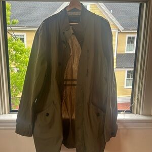 Green trench jacket